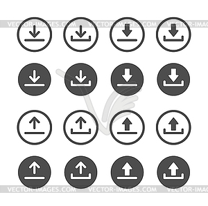 Set of loading and unloading icons. Icon for - vector clipart