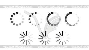 Набор иконок загрузки. для веб-сайтов и приложений - изображение в векторном формате