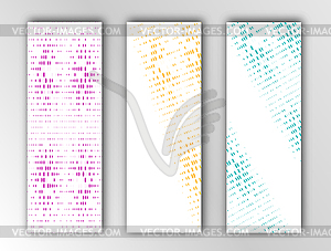 Set of abstract templates for postcards, banners, - vector image