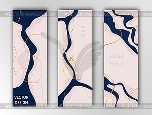 Set of abstract luxury templates for postcards, - vector clip art