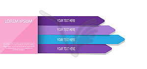 Arrows of infographics. Colored arrows of - vector image