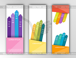 Set of abstract templates for postcards, banners, - vector clip art