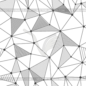 Seamless linear pattern forms triangles with - vector image