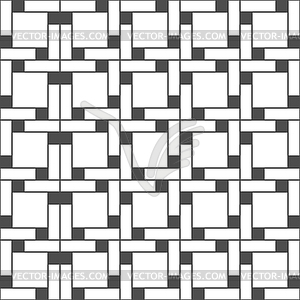 Seamless geometric pattern of lines and squares - vector clipart