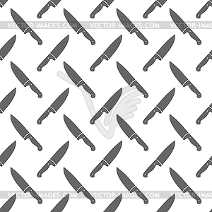 Seamless pattern with knives for textures, textiles - vector image