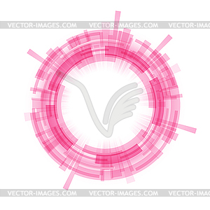 Virtual technologies. technological pink circle wit - vector image