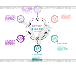 Infographics with icons for business, Finance, - vector image