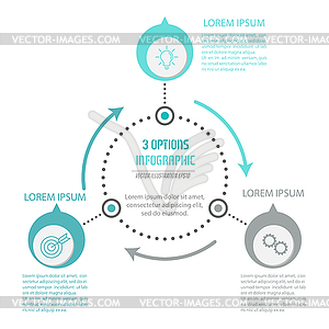 Infographics with icons for business, Finance, - vector image