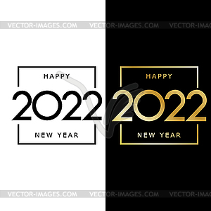 2022. Stylized new year and Christmas greetings - vector clip art