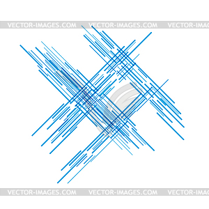 Design element made of intersecting lines - vector clip art