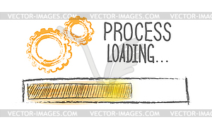 Loading process. process loading indicator. illus - vector image