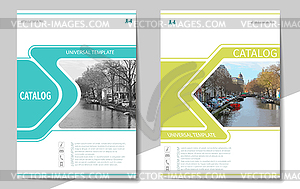 Set of templates for book covers, brochures, - color vector clipart