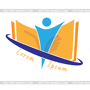 Open book. Template for social logo, logo and - vector clipart