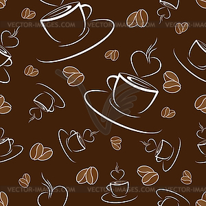 Seamless coffee pattern for banners, covers, - vector clip art