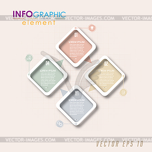 Infographics with icons for business, Finance, - vector image