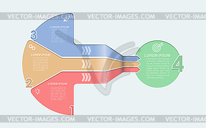 Infographics with pictograms. Template of 3 stages - vector image