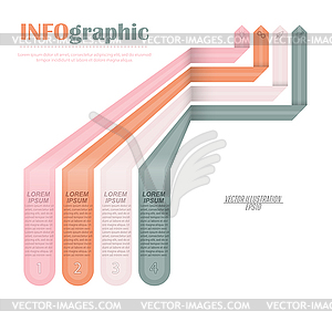 Инфографика с пиктограммами. Шаблон из 4 этапов - изображение в векторном формате