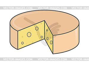 Piece of cheese. Dairy products - vector image