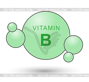 Vitamin B icon. conditional vitamin for thematic - vector image