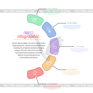 Infographics with icons for business, Finance, - vector image