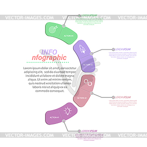 Infographics with icons for business, Finance, - vector clip art