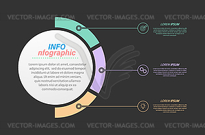 3 stages of development, improvement or training. - vector image