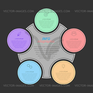 5 stages of development, improvement or training. - vector clipart