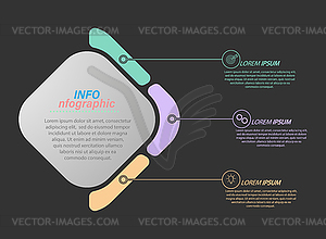 3 stages of development, improvement or training. - vector clipart