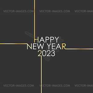 HAPPY NEW YEAR greeting inscription for postcards, - vector clipart