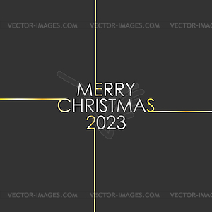 MERRY CHRISTMAS greeting inscription for postcard, - vector image