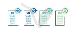 4 stages of development, improvement or training. - vector image