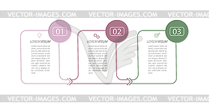 3 stages of development, improvement or training. - royalty-free vector image