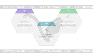 3 stages of development, improvement or training. - vector clipart