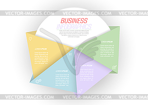 Business Infographics. 4 steps to achieve result. - vector clip art