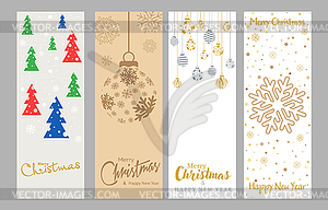 Merry Christmas and Happy New Year. Template for - vector clip art