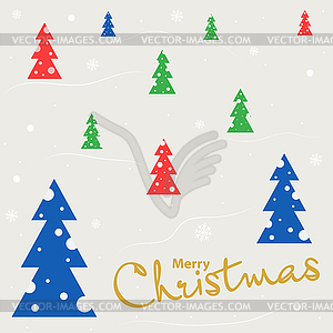 Template for New Year and Christmas greetings. - vector image