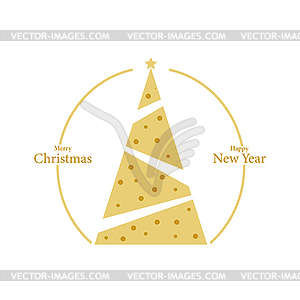 Happy New Year and Merry Christmas.Template for - vector clip art