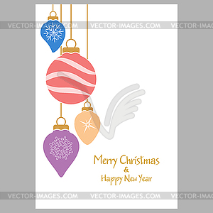 Layout for Christmas and New Year greetings, - vector image