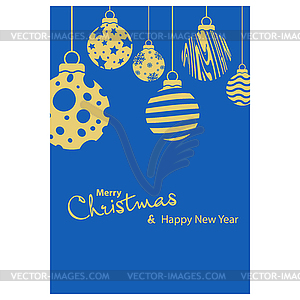 Layout for Christmas and New Year greetings, - vector clipart