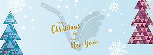 Merry Christmas and Happy New Year. Template for - vector image
