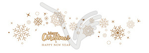 Happy New Year and Merry Christmas. template with - vector image