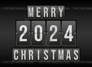 Счастливого Рождества. Табло на Рождество и Новый год - векторное изображение клипарта