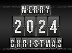 Merry Christmas. Scoreboard for Christmas and New - vector image