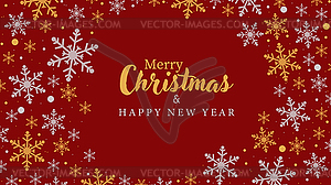 Merry Christmas. Festive design luxury background. - vector image