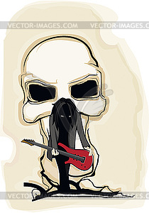 Темный гитарист - изображение в векторном формате