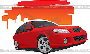 Fast red car - vector image