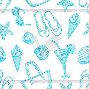 Summer seamless pattern - vector clipart / vector image