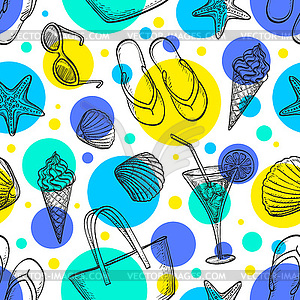 Sea seamless pattern - vector clipart