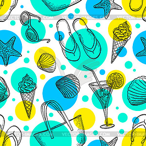 Sea seamless pattern - vector clip art