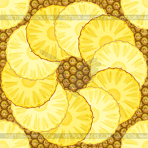 Pineapple seamless pattern - vector image